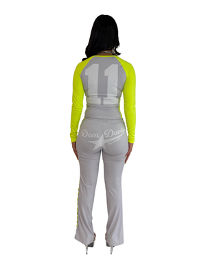 Daily Dom Gray Long Sleeve Top